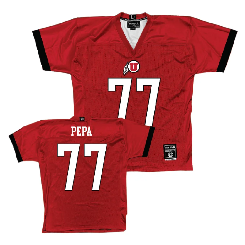 Football Jersey Football Grandma-Utah Football Red Jersey - Simote Pepa | #77