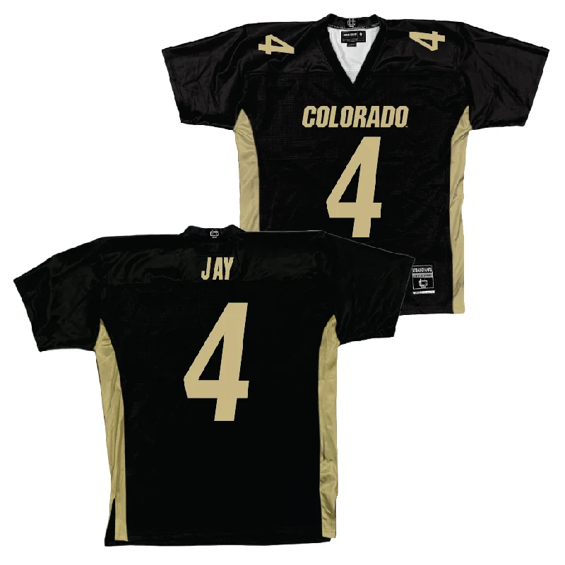 Football Jersey Checkered-Colorado Football Black Jersey - Travis Jay | #4