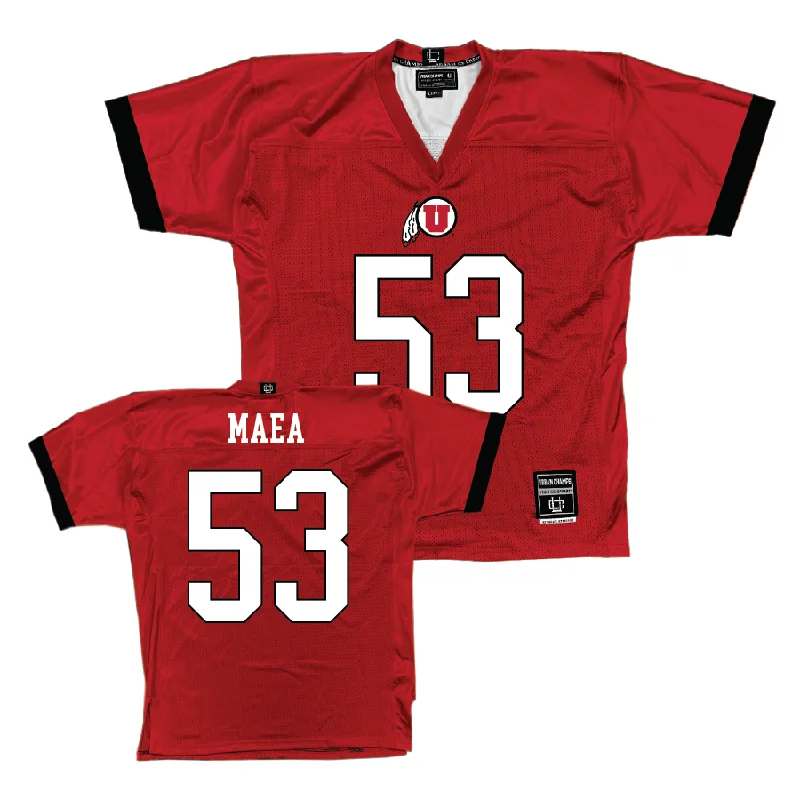 Football Jersey Gift-Utah Football Red Jersey - Johnny Maea | #53