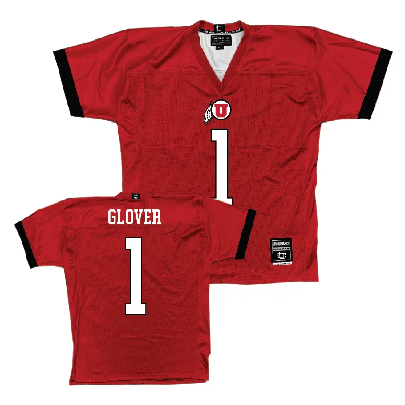 Football Jersey Viral-Utah Football Red Jersey - Jaylon Glover | #1