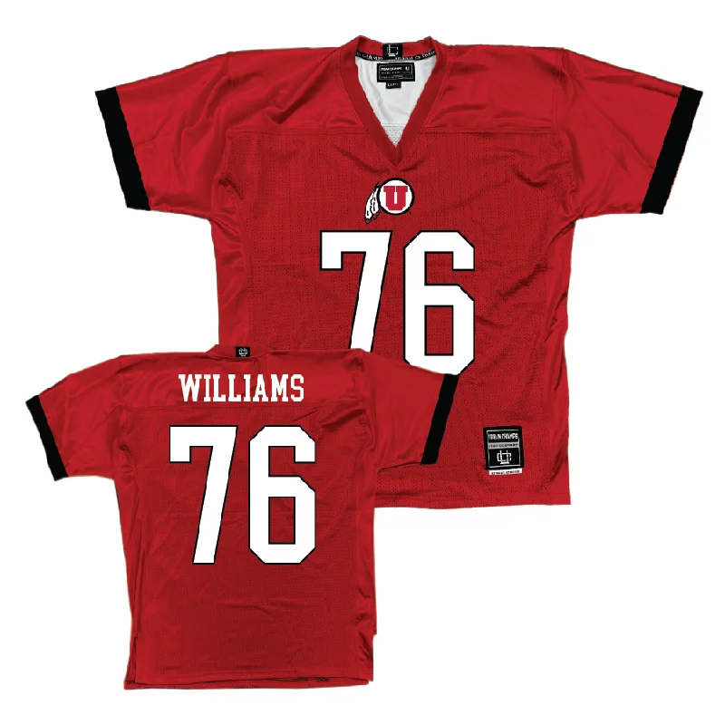 Football Jersey Casual-Utah Football Red Jersey  - Zereoue Williams