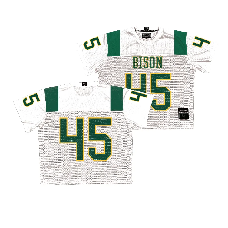 Football Jersey TV Show-NDSU Throwback Football Jersey - Brit Senftner | #45