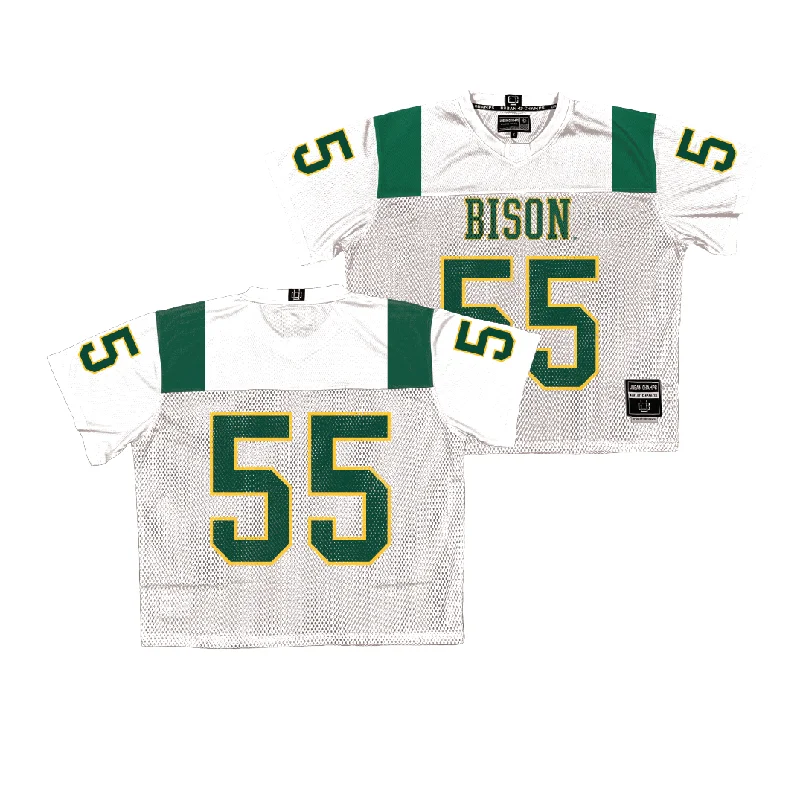 Football Jersey Superhero-NDSU Throwback Football Jersey - Kole Menz | #55