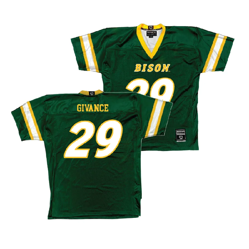 Football Jersey Football Player-Green NDSU Football Jersey  - Darius Givance