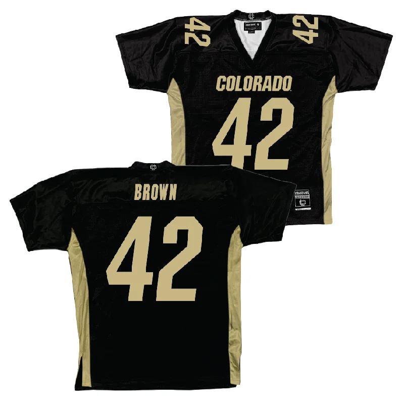 Football Jersey Fantasy-Colorado Football Black Jersey - Jeremiah Brown | #42