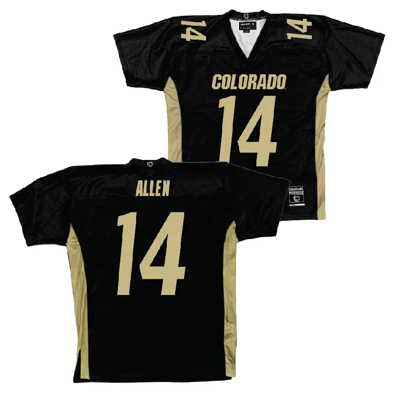 Football Jersey Street Style-Colorado Football Black Jersey - Colton Allen | #14