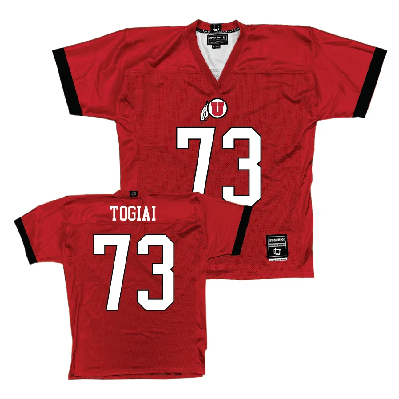 Football Jersey Anniversary-Utah Football Red Jersey - Tanoa Togiai | #73