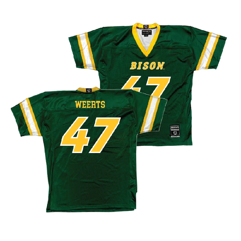 Football Jersey Super Bowl-Green NDSU Football Jersey - Luke Weerts