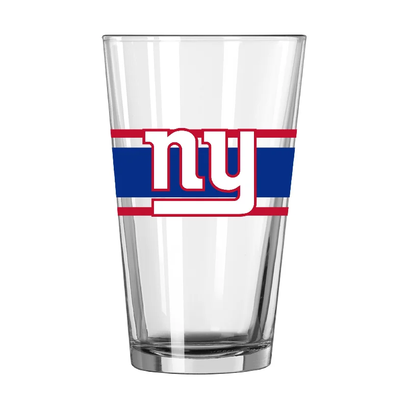 Team Mug Startup-New York Giants 16oz Stripe Pint Glass