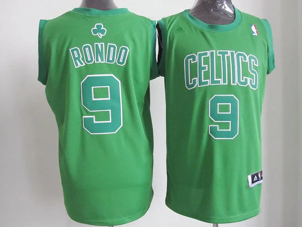 Basketball Jersey Gameday Outfit-Celtics 9 Rondo Green Christmas Basketball Jerseys