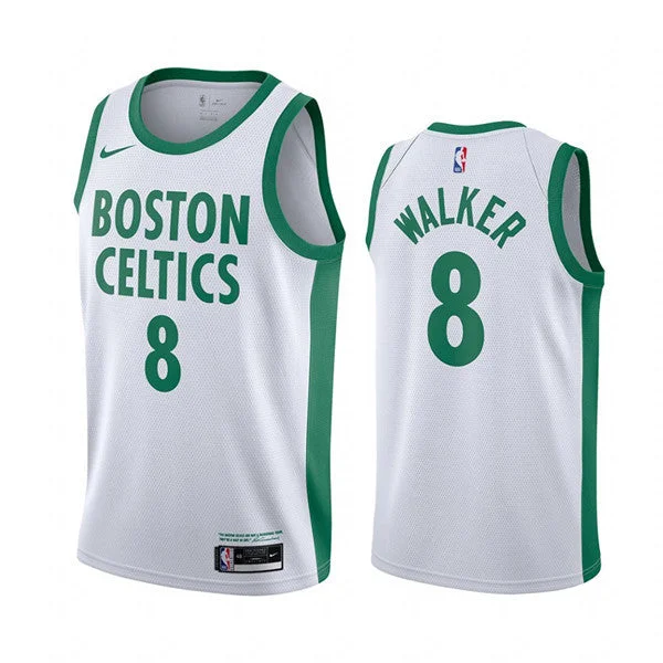 Basketball Jersey Pink-Men's Boston Celtics #8 Kemba Walker White 2020-21 City Edition Swingman Stitched Basketball Jersey