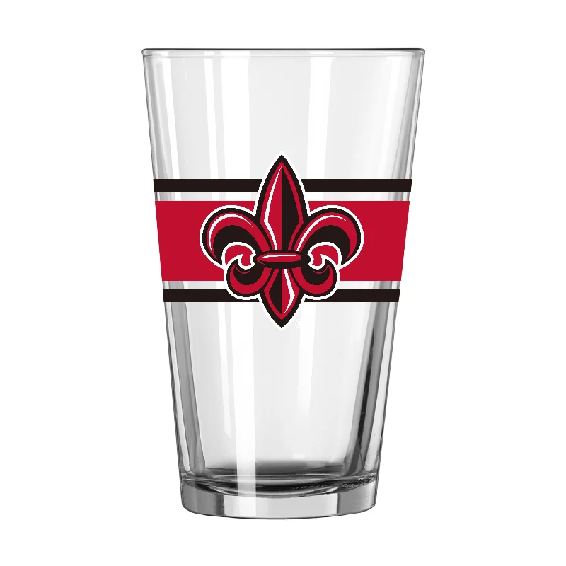 Team Mug Plastic-Louisiana Lafayette 16oz Stripe Pint Glass