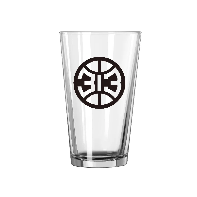 Team Mug Work Hard-Detroit Pistons 313 16oz Pint Glass