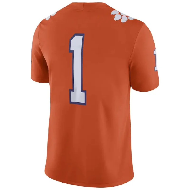 Football Jersey Tailgate-#1 C.Tigers Home Game Jersey  Football Jersey Orange Stitched American College Jerseys