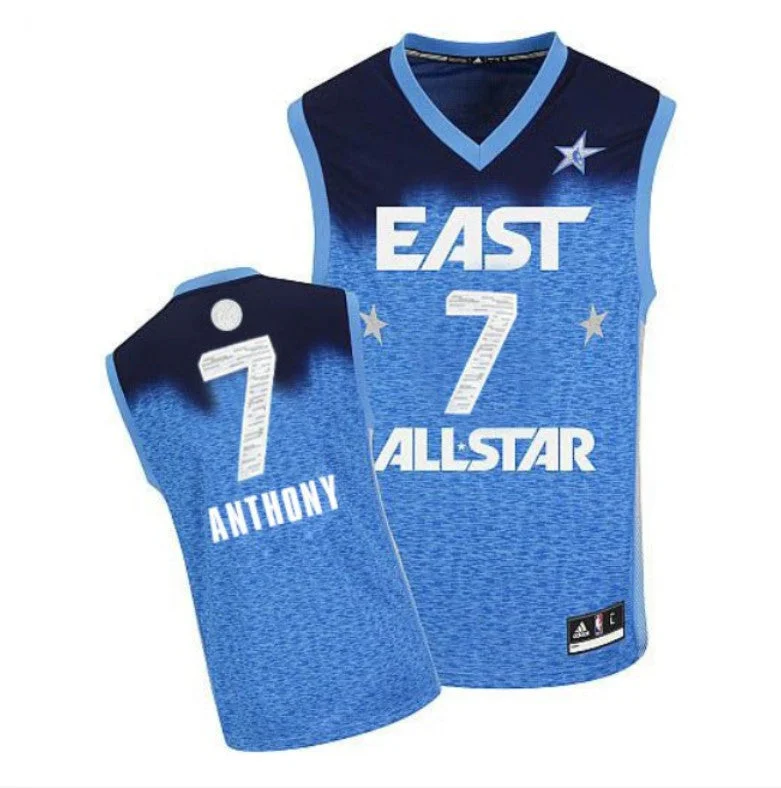 Basketball Jersey Gamer-Men's New York Knicks #17 Carmelo Anthony Blue Swingman 2012 All Star  Stitched Basketball Jersey