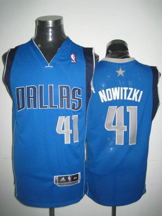 Basketball Jersey Wholesale-Mavericks 41 Nowitzki Light Blue Basketball Jerseys