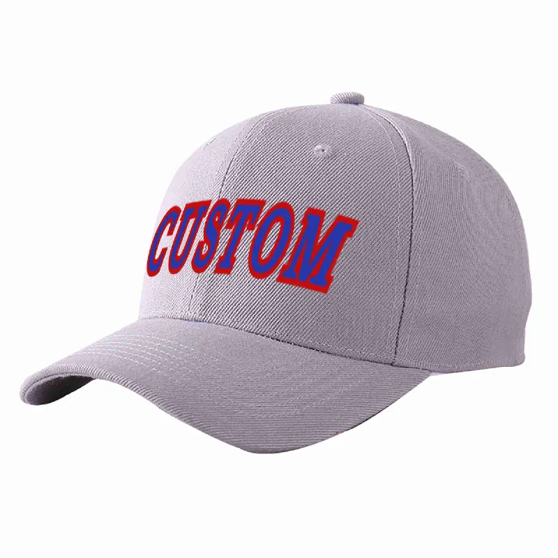 Baseball Cap All-Season-Custom Gray Royal-Red Curved Eaves Sport Baseball Cap Design for Men/Women/Youth