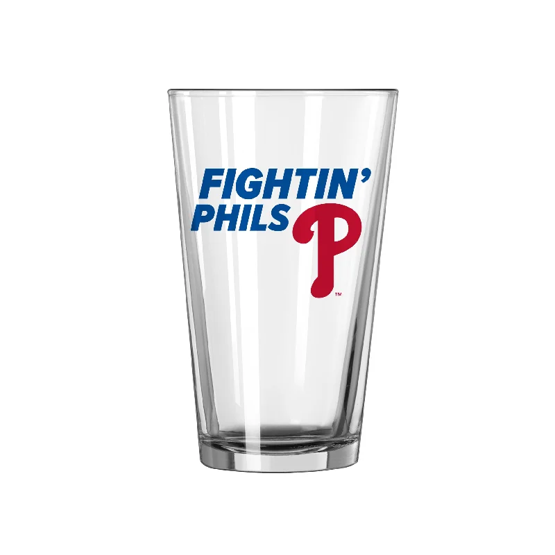 Team Mug Student-Philadelphia Phillies 16oz Slogan Pint Glass