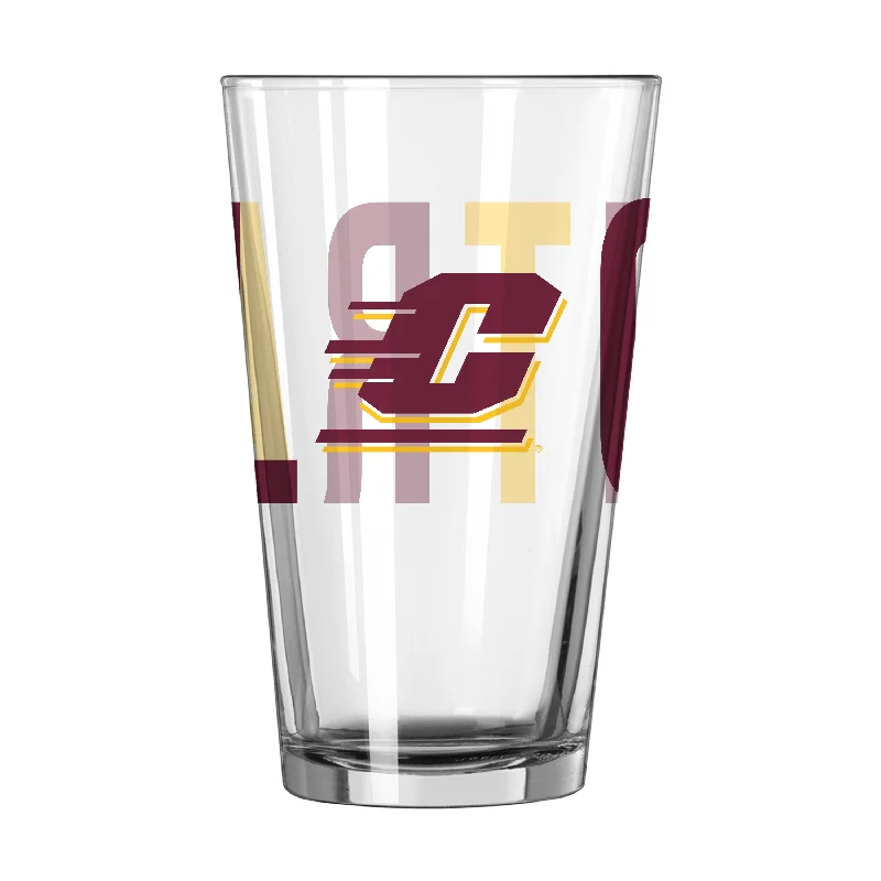 Team Mug Modern-Central Michigan 16oz Overtime Pint Glass