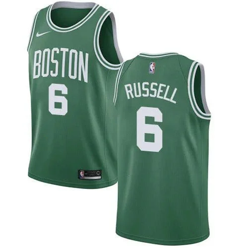 Basketball Jersey Gym-Men's Boston Celtics #6 Bill Russell Green Stitched Basketball Jersey