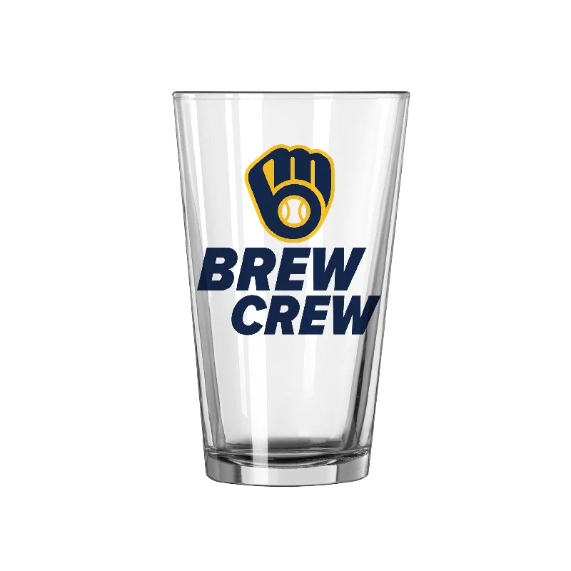 Team Mug Mentor-Milwaukee Brewers 16oz Slogan Pint Glass