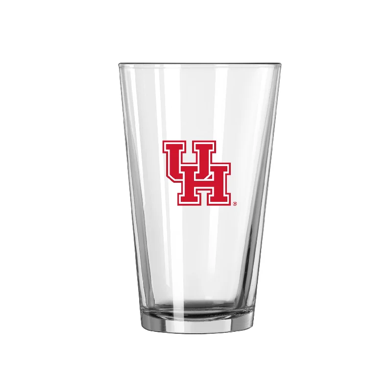 Team Mug Black-Houston 16oz Logo Pint Glass