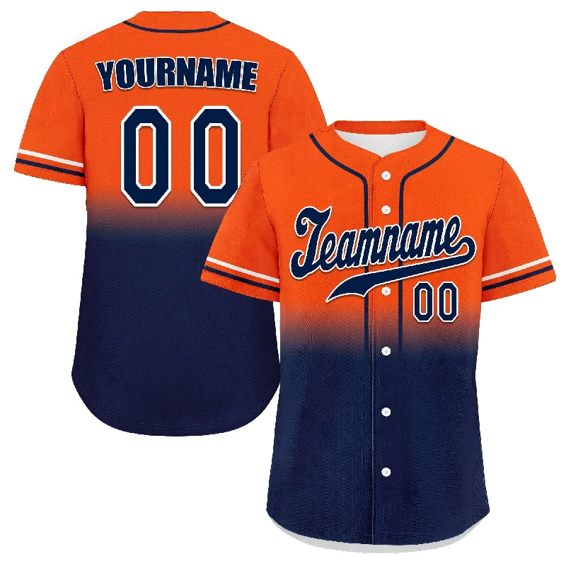 Baseball Jersey Graduation-Custom Orange Blue Fade Fashion Personalized Authentic Baseball Jersey UN002-bd0b007b-ae