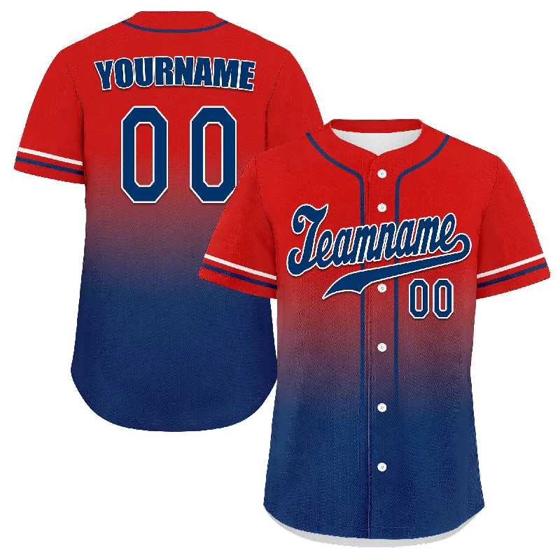 Baseball Jersey Road Trip-Custom Red Blue Fade Fashion Personalized Authentic Baseball Jersey UN002-bd0b007b-e