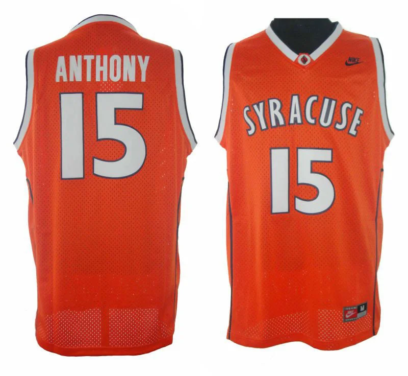 Basketball Jersey Casual-Syracuse 15 Anthony Orange Basketball Jerseys