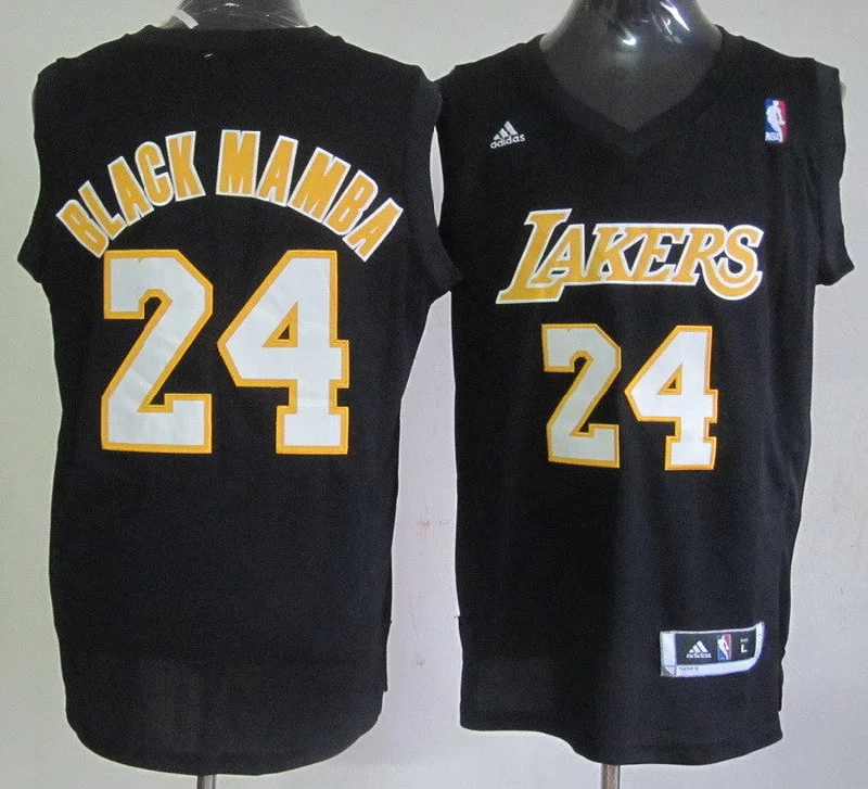 Basketball Jersey Striped-Lakers 24 Black Mamba Black Basketball Jerseys