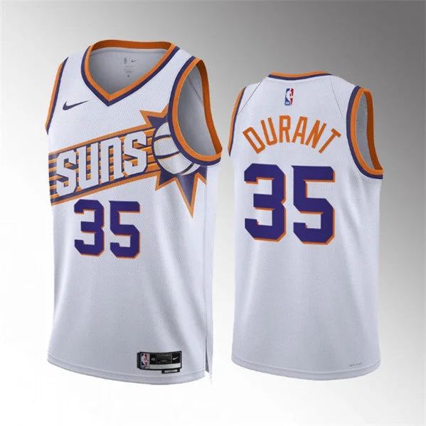 Basketball Jersey Summer-Men's Phoenix Suns #35 Kevin Durant White Association Edition Stitched Basketball Basketball Jersey