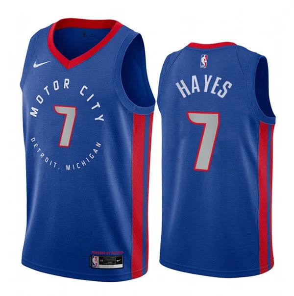 Basketball Jersey UV Protection-Men's Detroit Pistons #7 Killian Hayes Navy Motor City Edition 2020-21 Stitched Basketball Jersey