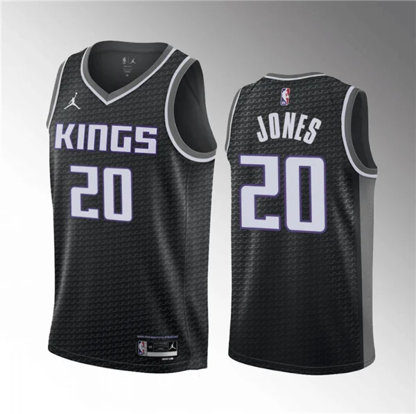 Basketball Jersey Lounge-Men's Sacramento Kings #20 Colby Jones Black 2023 Draft Statement Edition Stitched Basketball Jersey