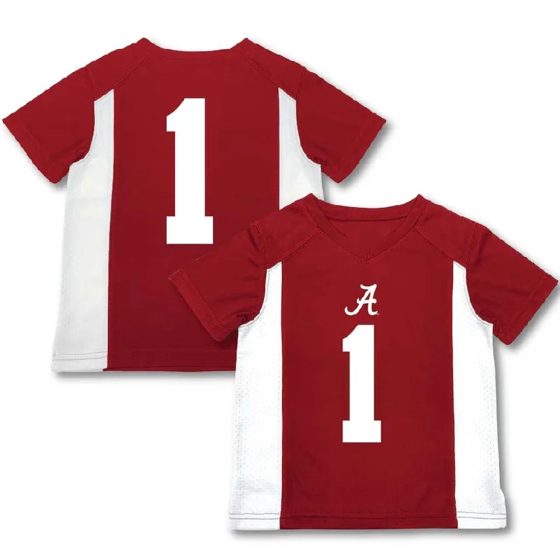 Football Jersey Hall of Fame-#1 A.Crimson Tide Garb Toddler Football Jersey - Crimson Stitched American College Jerseys