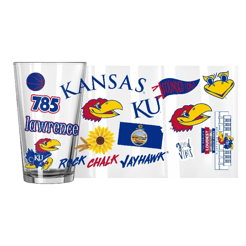 Team Mug Hunting-Kansas 16oz Native Pint Glass