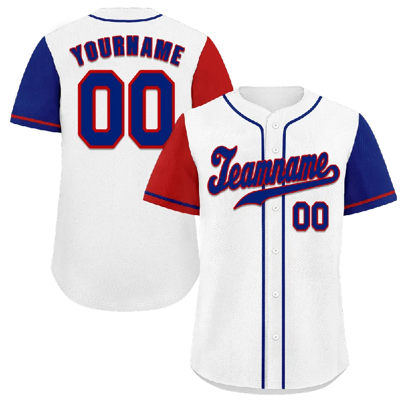 Baseball Jersey Mesh-Custom White Two Tone Blue Authentic Baseball Jersey