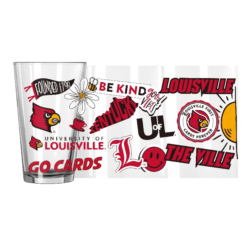 Team Mug Running-Louisville 16oz Native Pint Glass