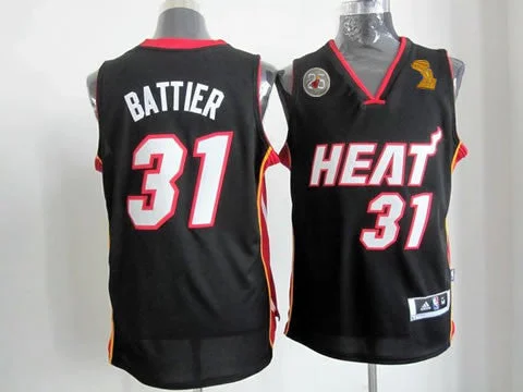 Basketball Jersey Christmas-Heat 31 Battier Black 2013 Champion&25th Patch Basketball Jerseys