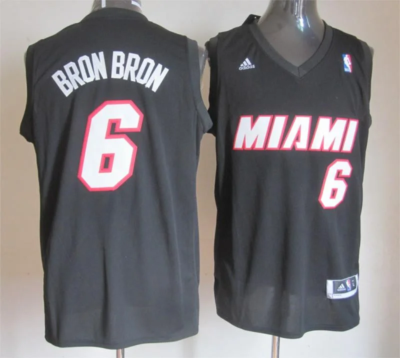 Basketball Jersey Halloween-Heat 6 Bron Bron Black New Basketball Jerseys