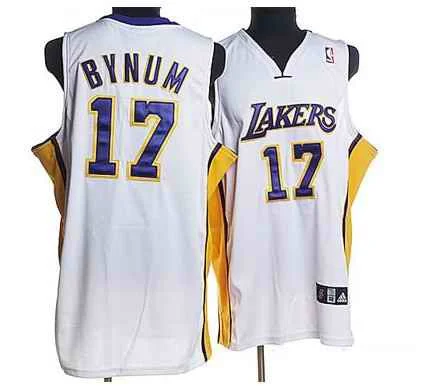 Basketball Jersey Motivational-Lakers 17 Andrew Bynum White Basketball Jerseys