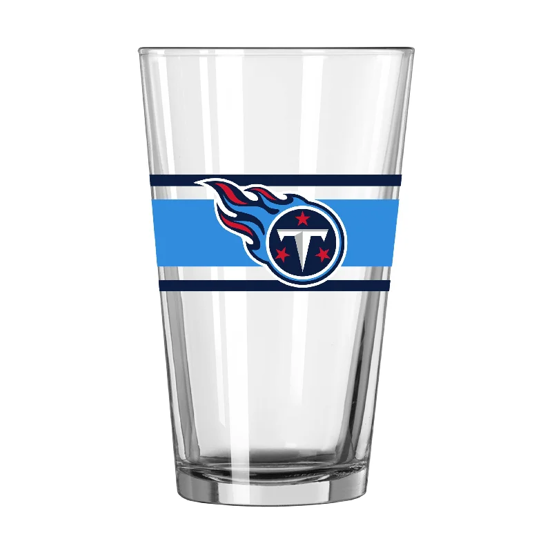 Team Mug Water-Tennessee Titans 16oz Stripe Pint Glass