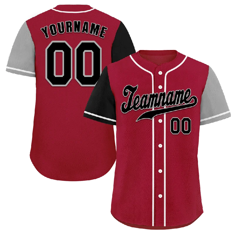 Baseball Jersey Blank-Custom Brown Two Tone Black Authentic Baseball Jersey