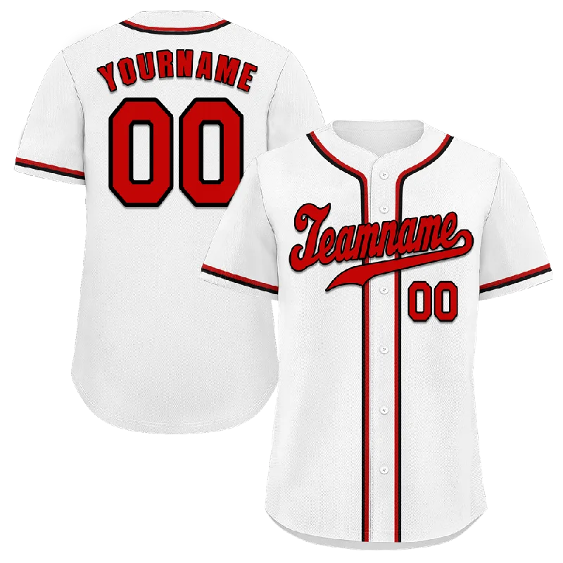 Baseball Jersey Green-Custom White Classic Style Red Authentic Baseball Jersey