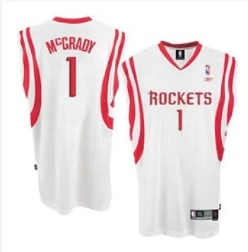 Basketball Jersey Red-Rockets 1 Tracy McGrady White Swingman Throwback Basketball Jerseys