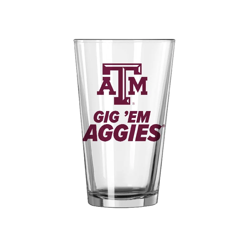 Team Mug Aunt-Texas A&M 16oz Slogan Pint Glass