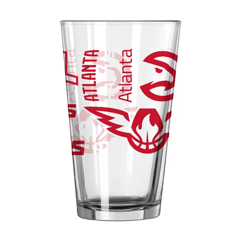 Team Mug Slogan-Atlanta Hawks 16oz Spirit Pint Glass