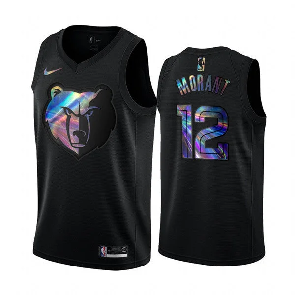 Basketball Jersey Sports-Men's Memphis Grizzlies #12 Ja Morant holographic HWC Swingman Black Stitched Basketball Jersey