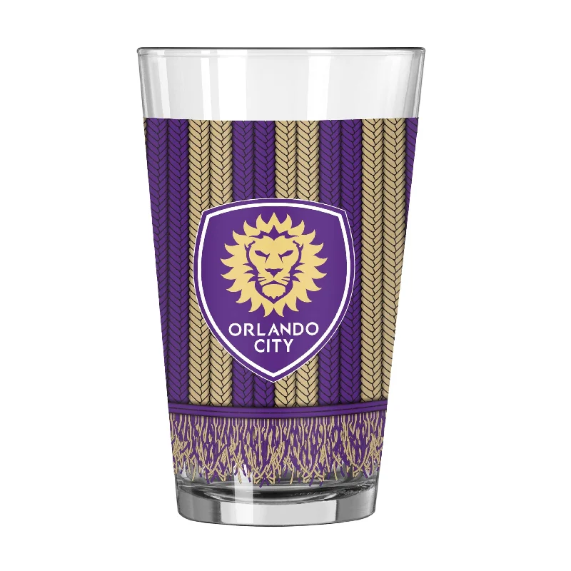 Team Mug Meditation-Orlando City SC 16oz Scarf Pint Glass