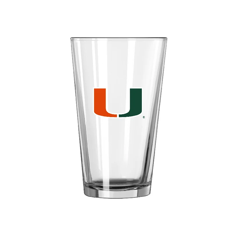 Team Mug Best Seller-Miami 16oz Logo Pint Glass