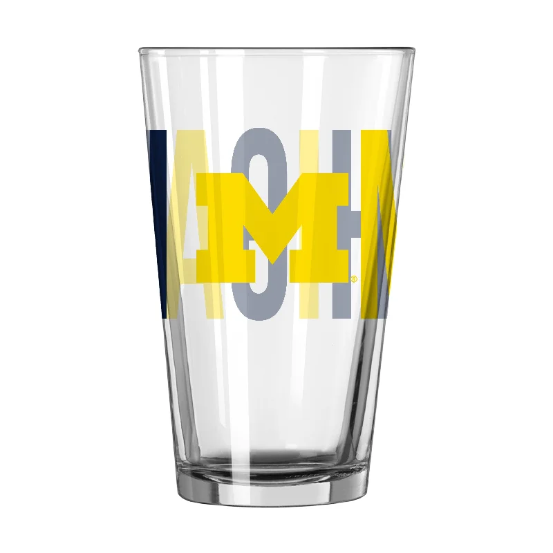 Team Mug Corporate Gift-Michigan 16oz Overtime Pint Glass